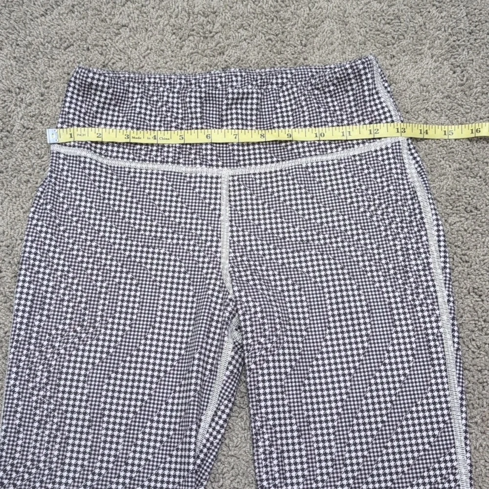 Athleta Girl High Rise Chit Chat Flare Workout Pants Houndstooth Checkered Sz 14